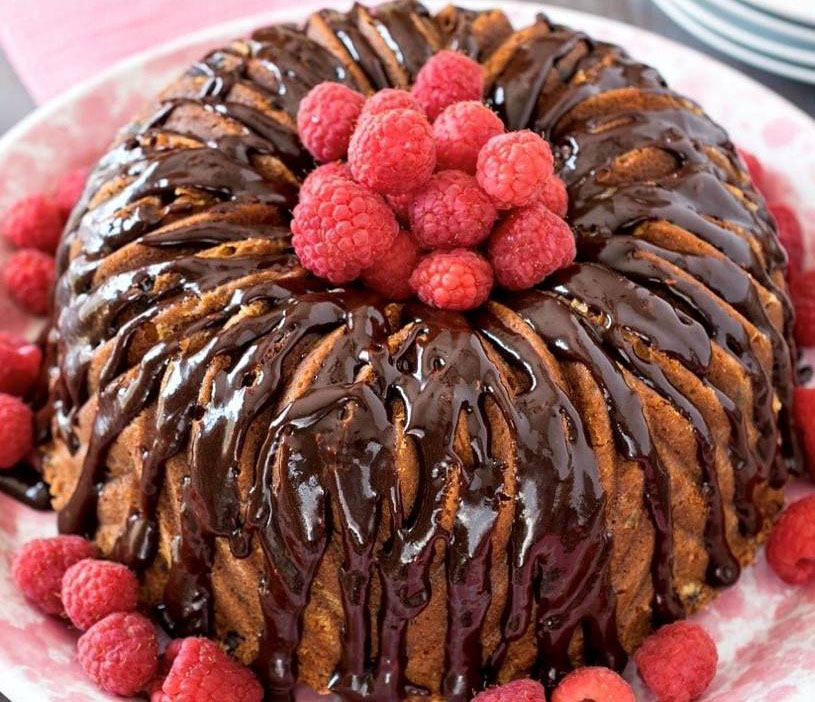 Chocolate Raspberry Bundt Cake